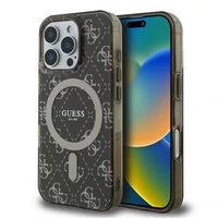 Guess IML 4G Background Magnetinis dėklas iPhone 16 Pro Max - rudas