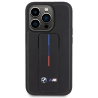 BMW Grip Hot Stamp dėklas telefonui iPhone 15 Pro - juodas