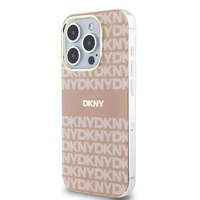 DKNY IML mono ir juostos magnetinis dėklas iPhone 13 Pro / 13 - rožinis