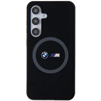 BMW M Silikoninis spausdintas žiedas Magnetinis dėklas telefonui Samsung Galaxy S24 - juodas