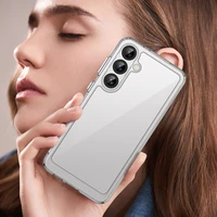 Kosminis dėklas Samsung Galaxy A36 su lanksčiu rėmeliu - permatomas