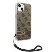 Guess GUOHCP14MH4STW iPhone 14 Plus 6.7 "rudas / rudas kietas dėklas 4G spauda Dirželis