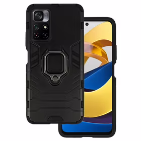 Dėklas telefonui Ring Armor Case for Xiaomi Poco M4 Pro 5G - juodas (m)