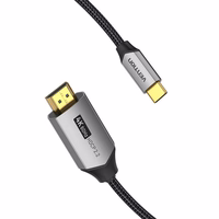 Vention USB-C į HDMI kabelis 4K@60Hz apipintas 2 m PILKAS