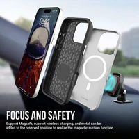 Dėklas Perfectionists Triangle Mag Case Apple iPhone 15 Pro sidabrinis