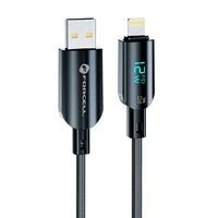 FORCELL F-ENERGY C273 kabelis USB A į Lightning 2,4A 12W Digital 1,2 m juodas
