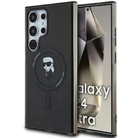 Karl Lagerfeld IML Ikonik magnetinis dėklas telefonui Samsung Galaxy S24 Ultra - juodas
