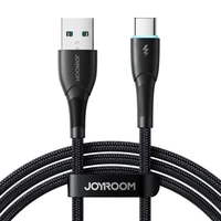 Joyroom Starry Series SA32-AC3 3A USB-A / USB-C kabelis 1 m - juodas