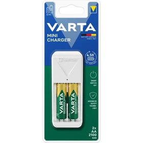 VARTA Mini įkroviklis 57656 + 2 vnt. įkraunamų baterijų R6 (AA) 2100mAh