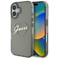 Guess IML Širdies dėklas telefonui iPhone 16 - juodas