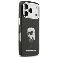 Karl Lagerfeld IML akvarelės Karl ir logotipo magnetinis dėklas telefonui iPhone 17 Pro - juodas