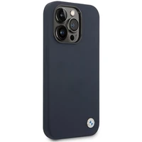 Dėklas telefonui BMW BMHMP14XSILNA iPhone 14 Pro Max 6.7 - mėlynas silikoninis logotipas MagSafe