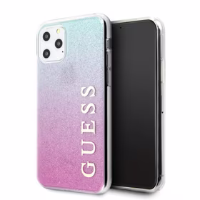 Guess GUHCN65PCUGLPBL iPhone 11 Pro Max - rožinis / mėlynas gradient Glitter