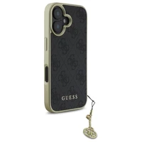 Guess 4G Charms Kolekcijos dėklas iPhone 16 - juodas
