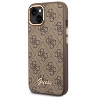 Guess GUHCP14MHG4SHW iPhone 14 Plus 6.7 "rudas/rudas kietas dėklas 4G Vintage Gold Logo