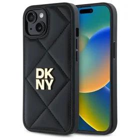 DKNY Quilted Stack Logo dėklas telefonui iPhone 14 - juodas