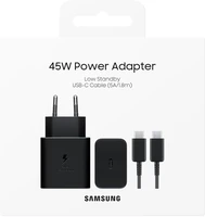 Įkroviklis Samsung EP-T4511XBEGWW 45W + USB-C to USB-C cable 1.8m juodas