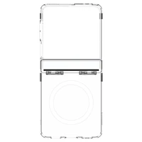 Spigen Ultra Hybrid Pro Mag Magnetinis Dėklas telefonui Samsung Galaxy Z Flip 7 - skaidrus ir baltas