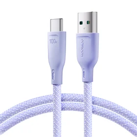 Joyroom Multi-Color Series S-A34 USB-A / USB-C 100W kabelis 1m - violetinis
