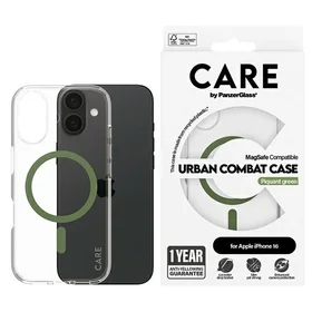 CARE by PanzerGlass Flagmano dėklas telefonui iPhone 16 6.1" žalias/žalias Magnetinis 1369