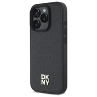 DKNY su pasikartojančiu logotipu Magnetinis dėklas telefonui iPhone 16 Pro Max - juodas