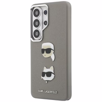 Karl Lagerfeld dėklas Saffiano Double Heads Metal Samsung Galaxy S26 Ultra sidabrinis