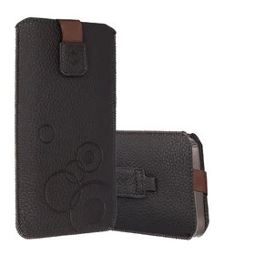 WONDER Deko Pouch Case (Size L) for Iphone 13 Mini/12 Mini/SE 2020/2022/7/8 chocolate