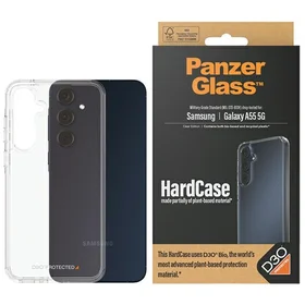 PanzerGlass HardCase su D3O® Bio ir karinio lygio sertifikatu Samsung Galaxy A55 5G - skaidrus