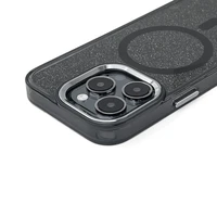 Blizgus dėklas MagSafe iPhone 16 Pro Max - juodas su blizgučiais