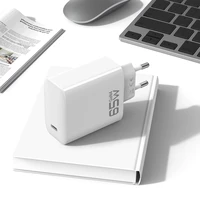 Blavec sieninis įkroviklis BC-8 GaN4 - Type C - PD QC 65W 3A su Type C į Type C laidu (TCBC8G4-CW653A+CC) baltas