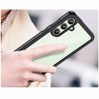 Kosmoso dėklas su gelio rėmu Samsung Galaxy S24 FE - juodas