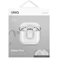 Uniq Glase Pro dėklas AirPods 4 - skaidrus