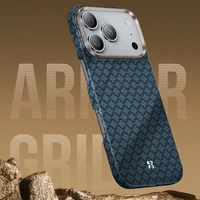 Benks magnetinis Armor Air Armor Grid Kevlar dėklas su metaliniu rėmeliu 600D (0068) Iphone 17 Air telefonui mėlynas