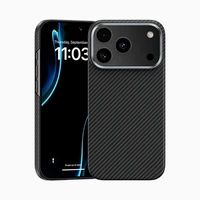 Benks Magnetinis apsauginis Kevlar dėklas su metalo rėmu 600D (0069) skirtas iPhone 17 Pro juodas
