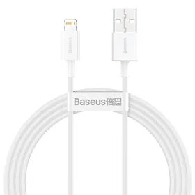 USB kabelis Baseus Superior iš USB į Lightning 2.4A 1.5m baltas CALYS-B02
