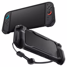 Spigen Rugged Armor dėklas Nintendo Switch 2 – matinis juodas