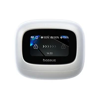 Baseus Bowie M2s Ultra TWS belaidės į ausį ausinės su interaktyviu ekranu - baltos