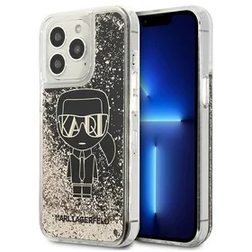 Karl Lagerfeld Liquid Glitter Gatsby dėklas telefonui iPhone 13 Pro / iPhone 13 - juodas