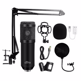 Mikrofonas su priedų rinkiniu STUDIO AND STREAMING MICROPHONE MT397K