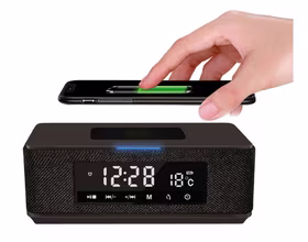 Bluetooth nešiojamas garsiakalbis OMEGA (PMGQ15B) (wireless charging function) juodas