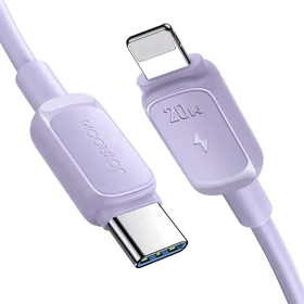 Joyroom Multi-Color Series A14 USB-C / Lightning 20W kabelis 1.2 m - violetinis