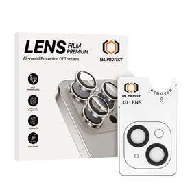Apsauginis stiklas Tel Protect 3D Lens ant kameros Iphone 14/14 Plus/16e juodas (2 lęšiai)