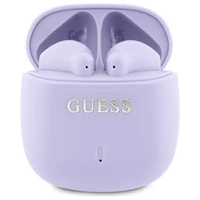 Guess Bluetooth ausinės GUTWSJ14ESGU TWS + įkrovimo stotelė violetinės/violetinės spausdintas klasikinis logotipas