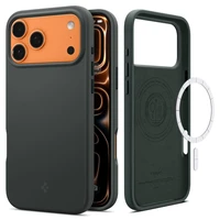 Spigen Silicone Fit Magnetinis dėklas telefonui iPhone 17 Pro Max - žalias
