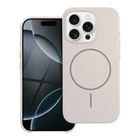 Blizgus magnetinis dėklas telefonui, suderinamas su MagSafe, skirtas IPHONE 15 PRO, baltos spalvos