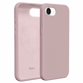 Etteri Silikoninis Mag dėklas for iPhone 16e / 17e šviesiai rožinis