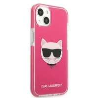 Karl Lagerfeld Choupette Galvos dėklas telefonui iPhone 13 - fuksija
