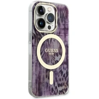 Guess GUHMP14LHLEOPWP iPhone 14 Pro 6.1" rožinis/rožinis kietas dėklas Leopardas MagSafe