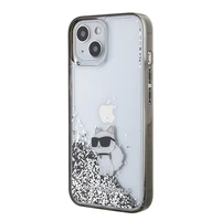 Karl Lagerfeld Liquid Glitter Choupette dėklas telefonui iPhone 15 - skaidrus