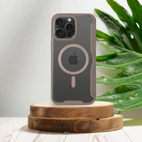 SMART MAG knygos tipo dėklas, suderinamas su MagSafe, skirtas IPHONE 15 Pro Max, titano spalvos